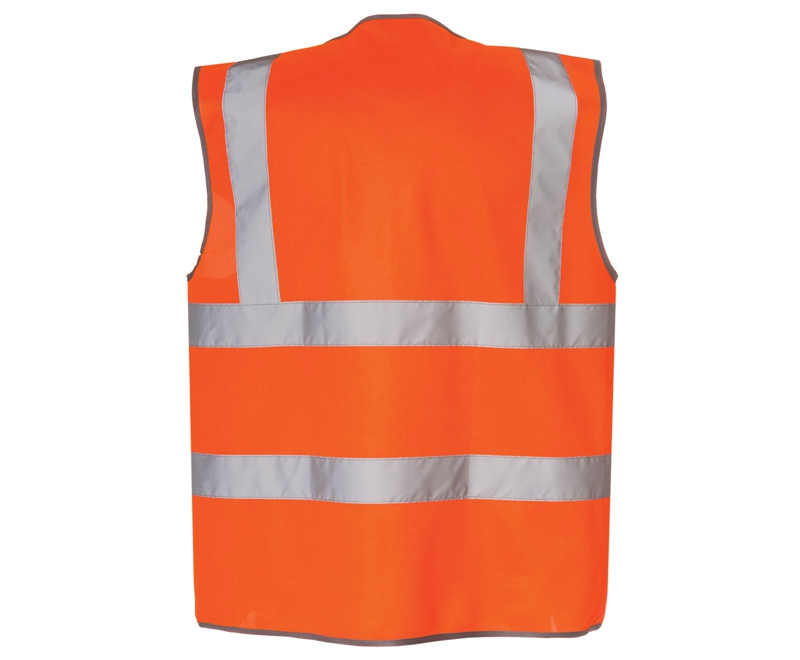 Caterpillar Hi-Vis Zip Vest Herre Oransje | XHDMB-4918