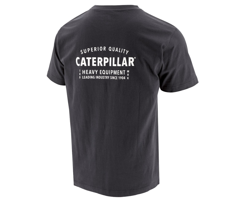 Caterpillar Quality Trademark T-skjorte Herre Svarte | QEFNK-5472