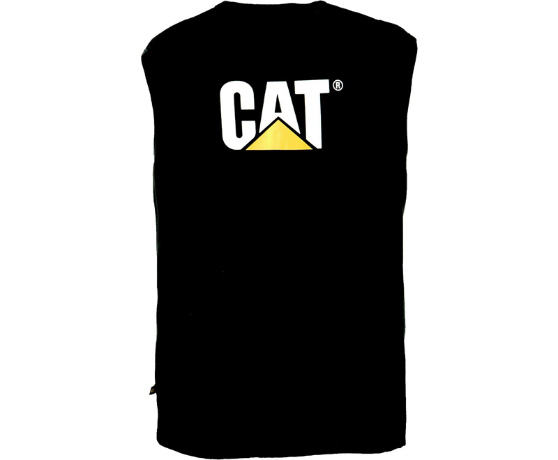 Caterpillar Trademark Ermeløse Pocket T-skjorte Herre Svarte | BSQXK-4957