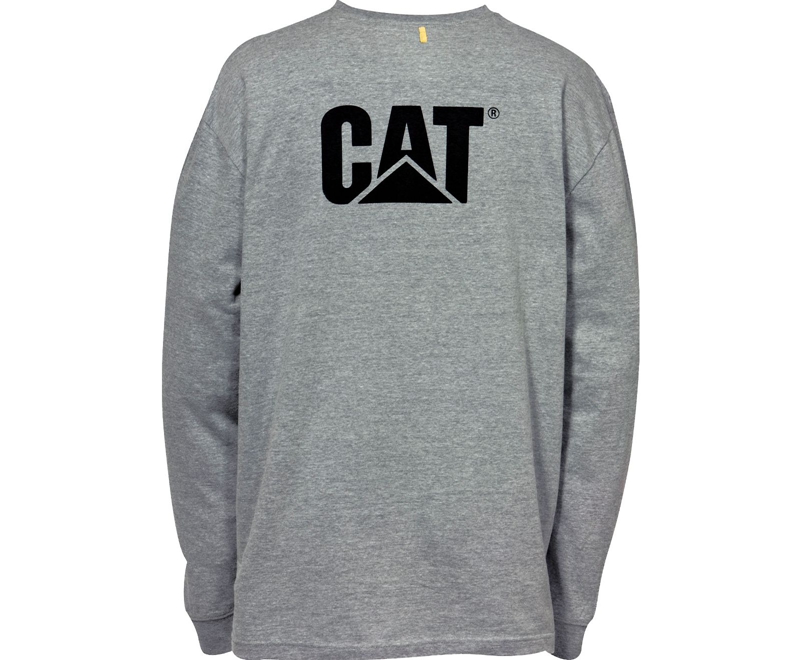 Caterpillar Trademark Pocket Long Sleeve Sweatshirt Herre Mørke Grå | CFTJZ-5103